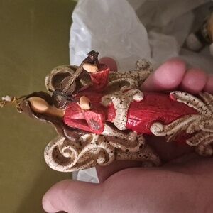 Angel playing violin fiddle ornament